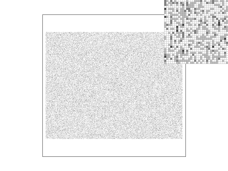 Jittered sampling reveals the bands as a noisy gray field