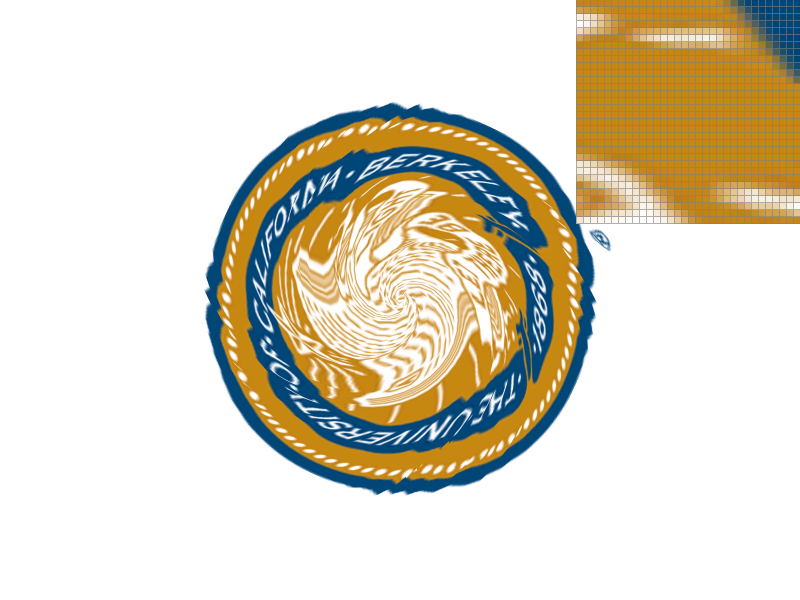 Same seal view with bilinear texture sampling at sixteen samples per pixel