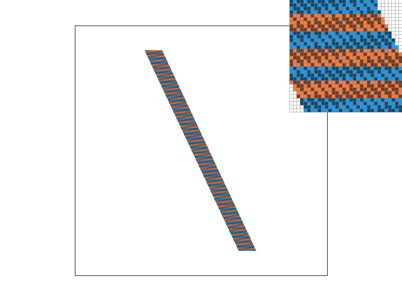 Slanted band texture with nearest filtering and visible fine stripe aliasing